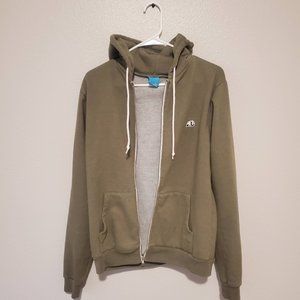 Rare 2000's Enjoi Hoodie Panda Logo - Army Green - Medium